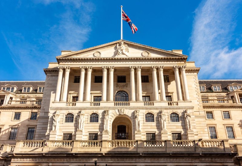 The Bank of England building in the City of London.