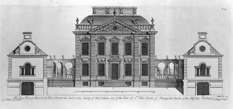 Mavisbank House, Loanhead, Midlothian: the east front. Adam, William (1689-1748).