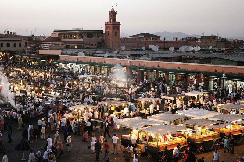 People-watching in the night market in the Djemaa el-Fna, Marrakech. Deeper insight into sites  and human behaviour is increasingly possible from data.