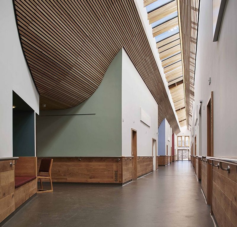 One of the corridors at St Michael’s Hospice, Hereford, designed by Architype