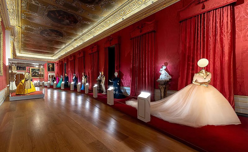 The restored King’s State Apartments at Kensington Palace during the temporary exhibition From Crown to Couture.