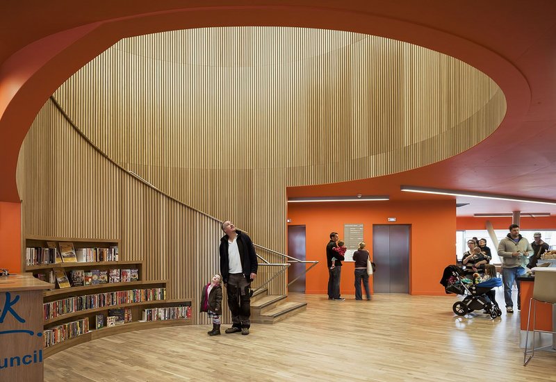 Winner of 2013's Selwyn Goldsmith Award for Universal Design, Canada Water Library, designed by CZWG.