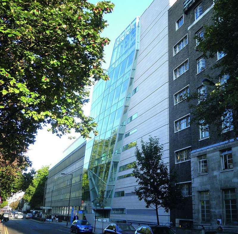 The north face of the Morgan Stanley Clinical Wing is the only part of the Phase 2 building that can be perceived by the public.