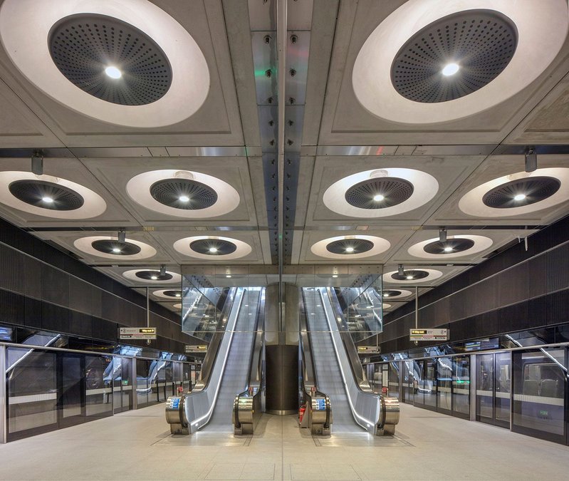 2020s: Elizabeth Line station at Liverpool Street by Weston Williamson.