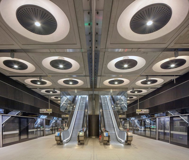 2020s: Elizabeth Line station at Liverpool Street by Weston Williamson.