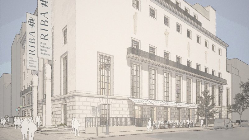 Sketch of Benedetti Architects’ scheme for the RIBA headquarters