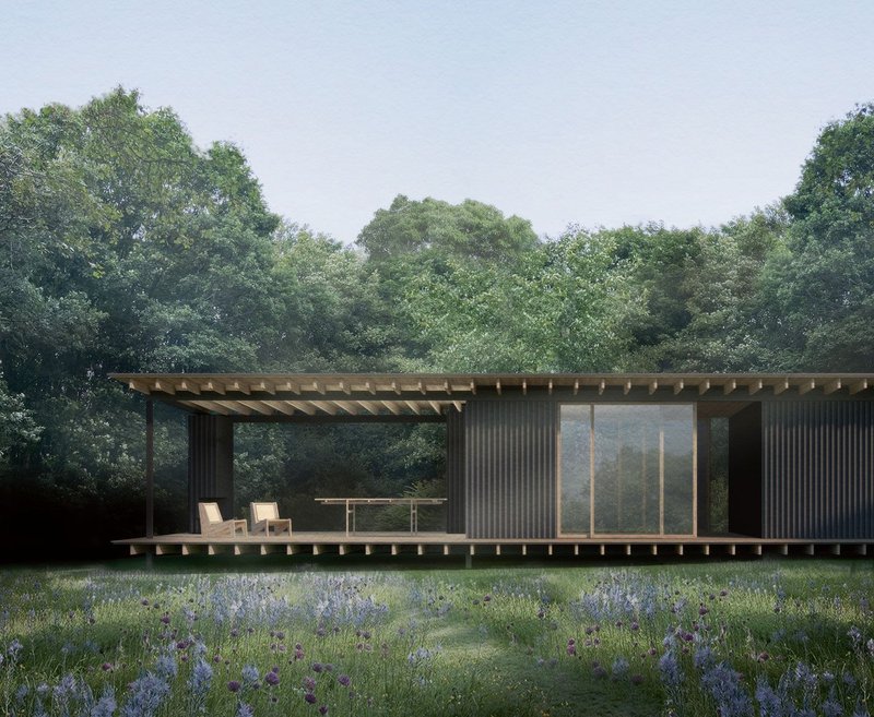 Japandi-influenced proposal for a wellness suite in Cumbria.