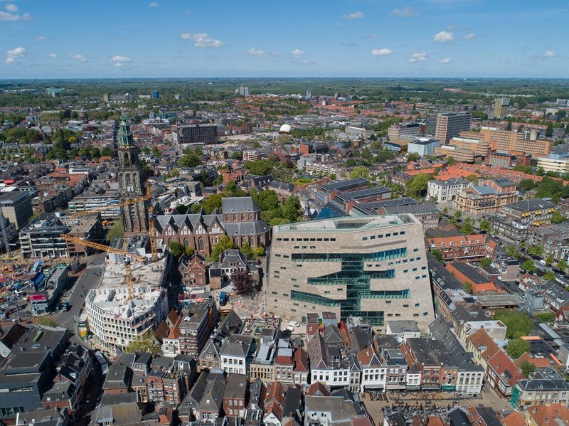 Construction of the new Forum cultural building was halted midway through to make the structure earthquake-proof.