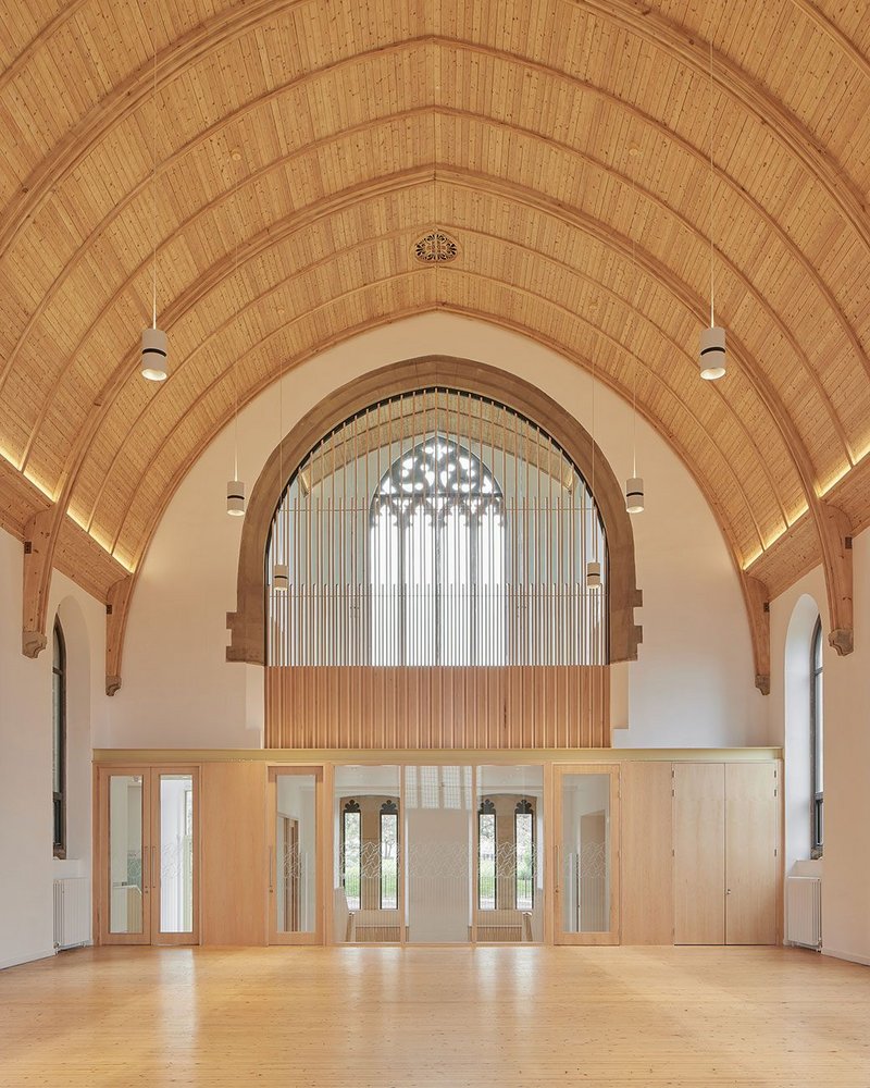 The old building’s main hall has been completely refurbished as part of the project.