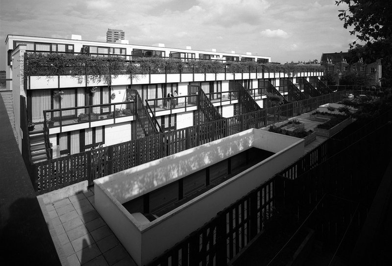 The Dunboyne Road Estate in Camden is a mix of modernist design and terraced homely living.