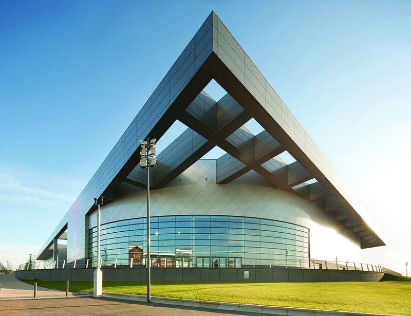 A great facility in an alarming shell: the Emirates Arena and Sir Chris Hoy Velodrome share a single megastructure by 3D Reid.