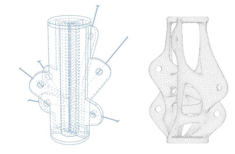 Arup's research showed how the weight and resulting cost of steel structural components can be reduced significantly through additive manufacturing.