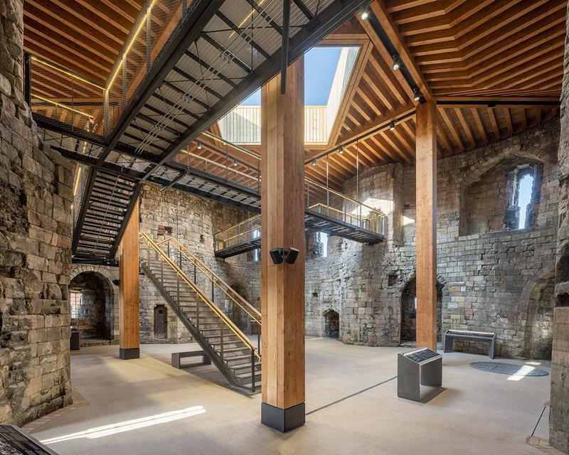 Clifford's Tower in York. Hugh Broughton Architects collaborated with conservation architect Martin Ashley on the conservation of the historic structure and the introduction of new visitor facilities.