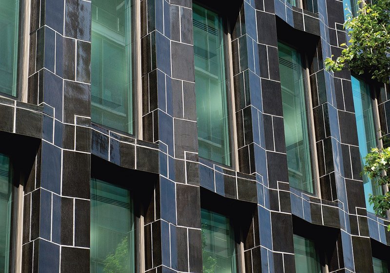 30 Broadwick’s angular facade creates a highly reflective frame around the window sills and reveals.