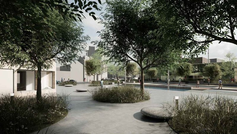 Vision for the ‘Garden’ zone at Peckham Square (RIBA stage 3).