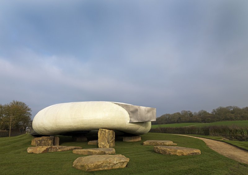 Radić Pavilion settling onto in its new countryside setting.