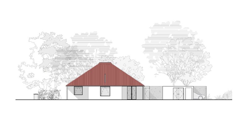 West facing elevation.