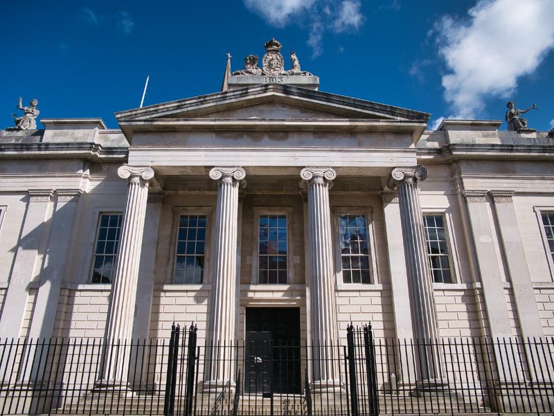 Bishop Street Courthouse in Derry / Londonderry, Northern Ireland.