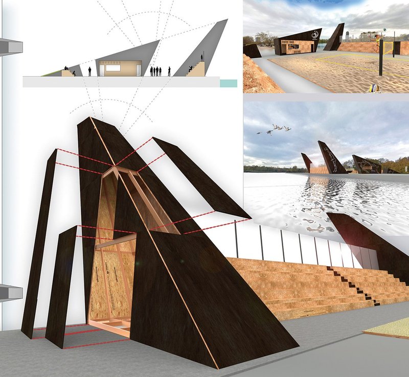 Judges appreciated the bold forms but wanted more size and animation from the proposal.