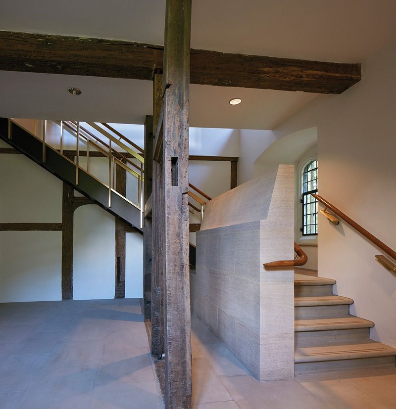 A few good materials used well - Wright and Wright’s new staircase at the north end of the library range.