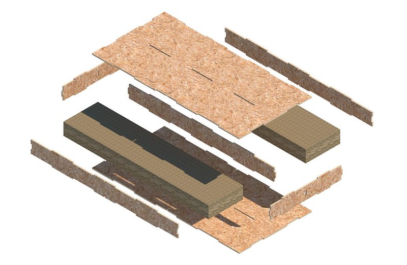 The simple insulated timber panel construction methodology.