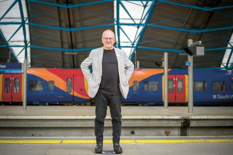 Hendy with the commuter trains at the normally-heaving Waterloo Station, London.