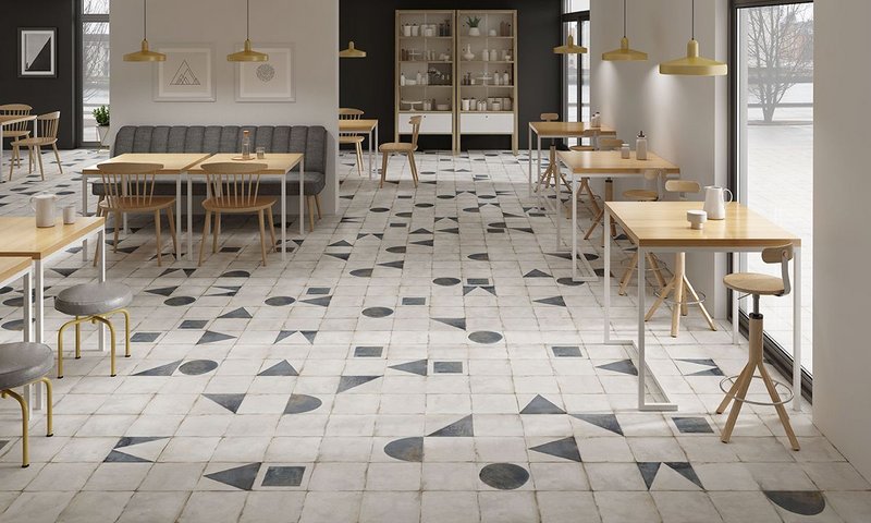 Maison Decor by Onset for the Harmony Signature Collection by Peronda – 22.3x22.3cm and 45.2x45.2cm porcelain wall and floor tiles available in six geometric designs. www.peronda.com