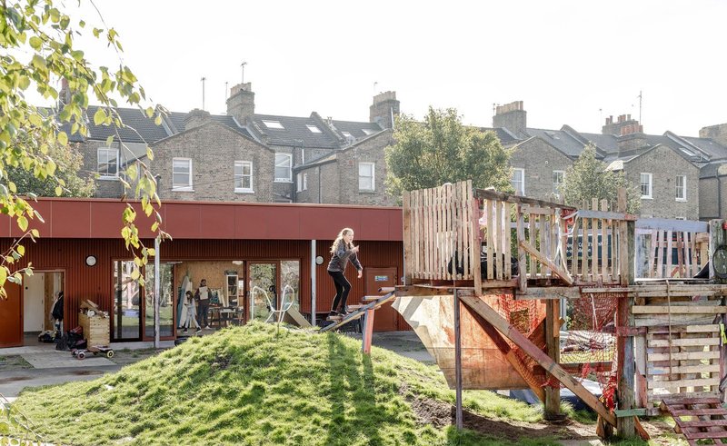 MLK Adventure Play building, Holloway, London, by Paper House Project.