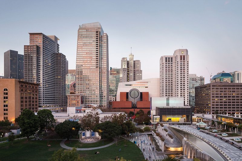 View from Yerba Buena Gardens.