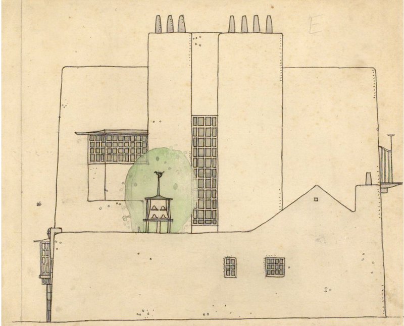 Artists house in the country by Charles Rennie Mackintosh