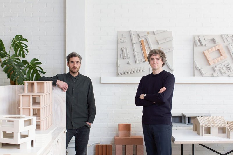 Jessam Al-Jawad and Dean Pike photographed in the east London studio that the practice has occupied since its foundation in 2014.