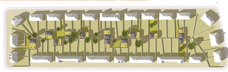 A variety of unit configurations are possible in a typical post war suburb.