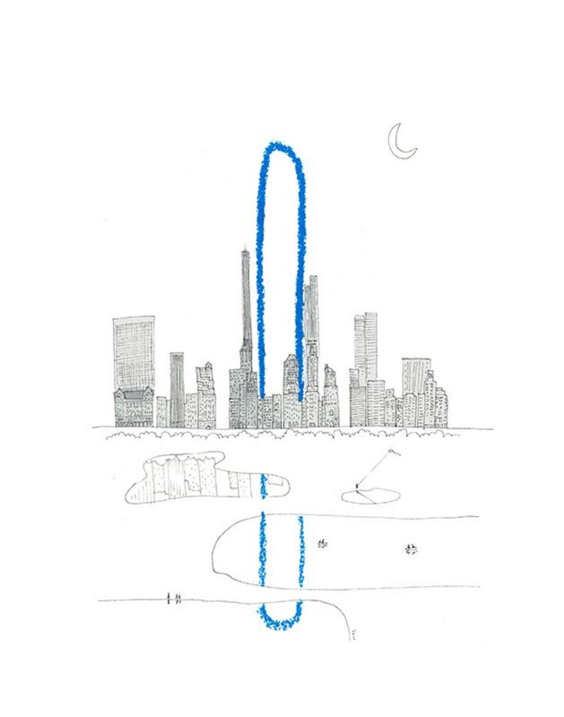 Oiio's provocation, a paper clip design for New York they call The Big Bend.