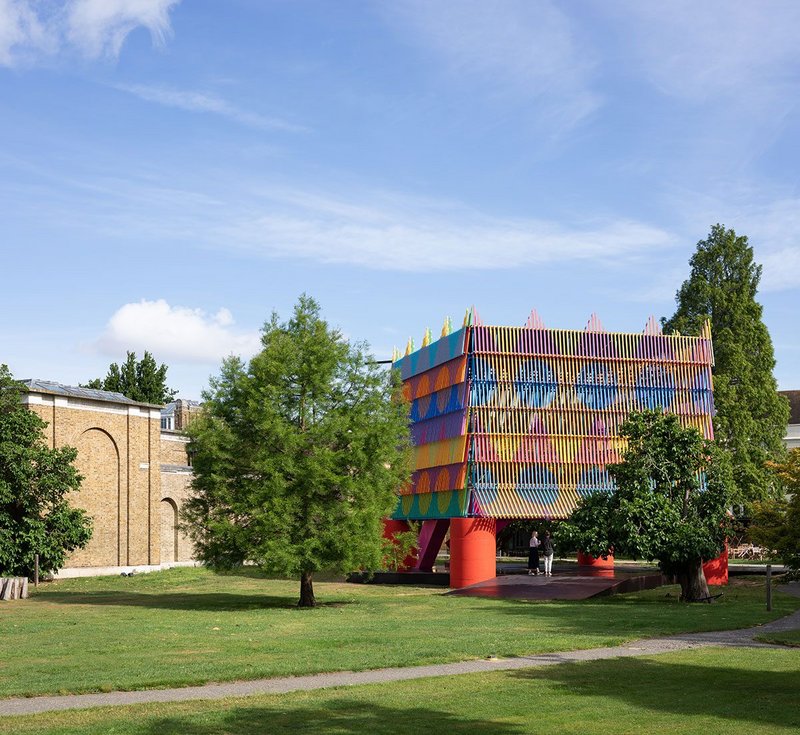 Pricegore and Yinka Ilori pavilion at the Dulwich Picture Gallery.