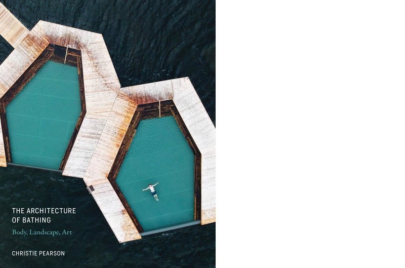 Cover of The Architecture of Bathing Body, Landscape, Art, by Christie Pearson, MIT Press, £40. The cover image is of Vok Baths in Iceland, designed by Basalt Architects.