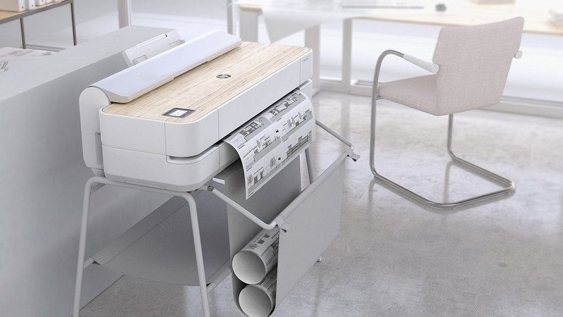 The HP DesignJet studio printer series is compact enough for homeworking too.