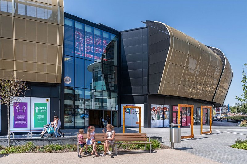 Guy Hollaway Architects' Elwick Place with Bailey rainscreen cladding. The six-screen Picturehouse cinema has approximately 850 seats.