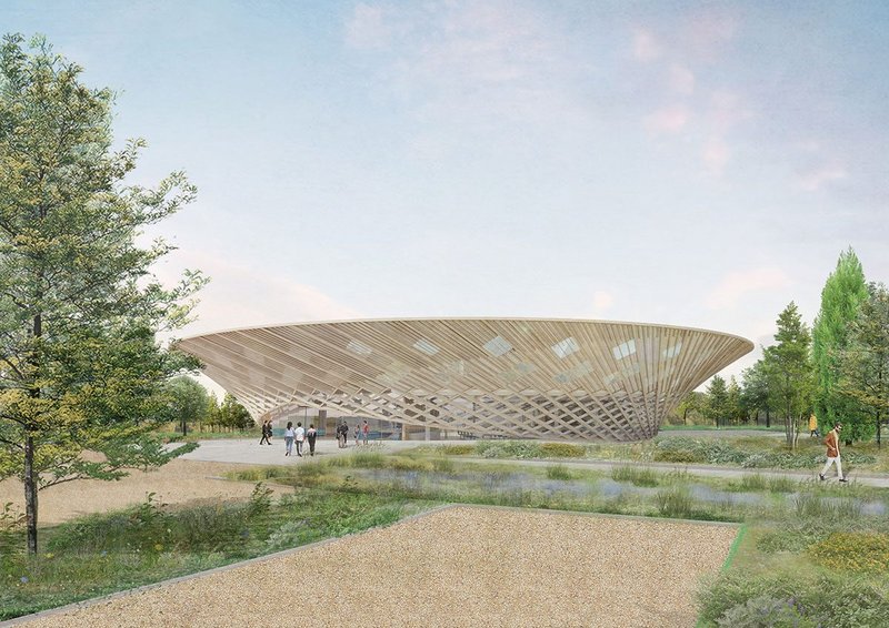 The runner-up competition entry for Johnson Matthey Innovation Centre in Sonning.