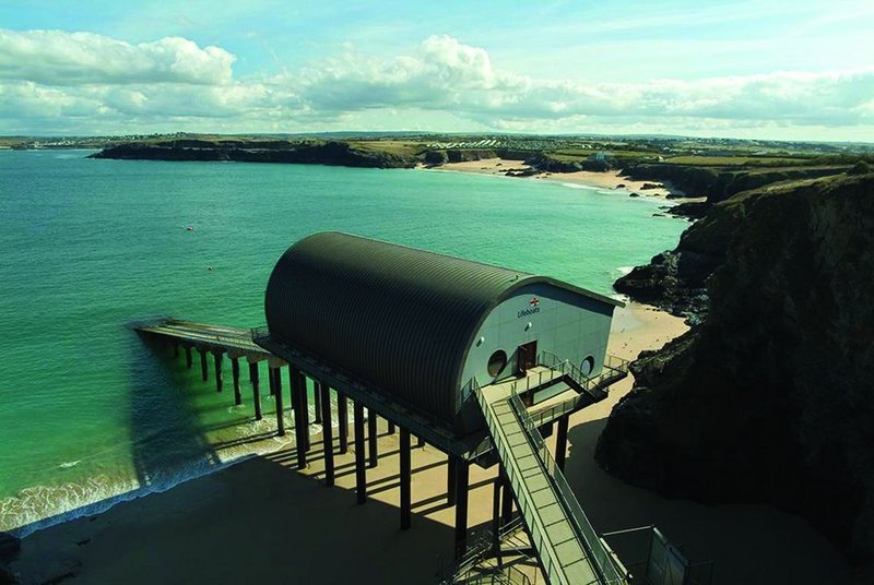 Padstow Lifeboat House (2006), one of a number of RNLI stations by the practice.