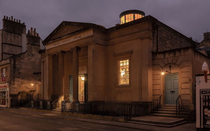 Masonic Lodge, turned assembly rooms, turned Quaker meeting house, turned bookshop.