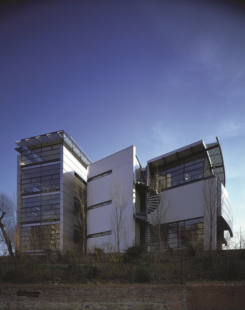 The first Stirling Prize winner in 1996: Centenary Building at the University  of Salford.