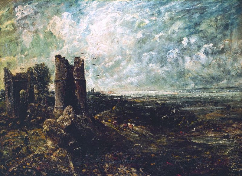 Sketch for ‘Hadleigh Castle’ by John Constable, 1828-9.