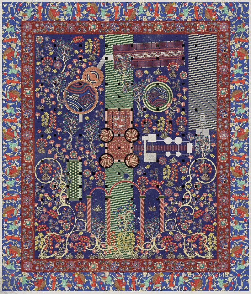The Carpet as a Manifesto. Digital mixed media, 594mm × 841mm.