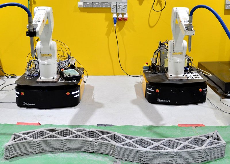 NTU is showing that moving robots have the potential to build on site rather than in the factory.