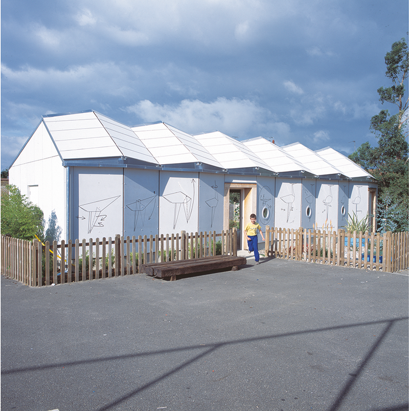 Cottrell and Vermeulen, Cardboard Classroom and Afterschool Club for Westborough Primary School, Westcliff-on-Sea, 2001. A stand-out project for Eleanor from her first year on RIBAJ.