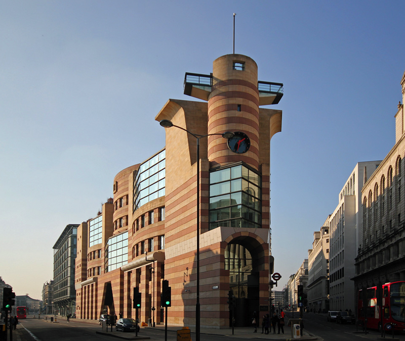 No 1 Poultry, London, James Stirling Michael Wilford and Associates.