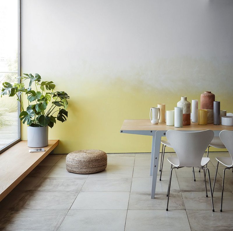 Crown Paints' new 'Stillness' colour collection in the Colour Influences range features soothing shades of yellow fading into architectural greys.