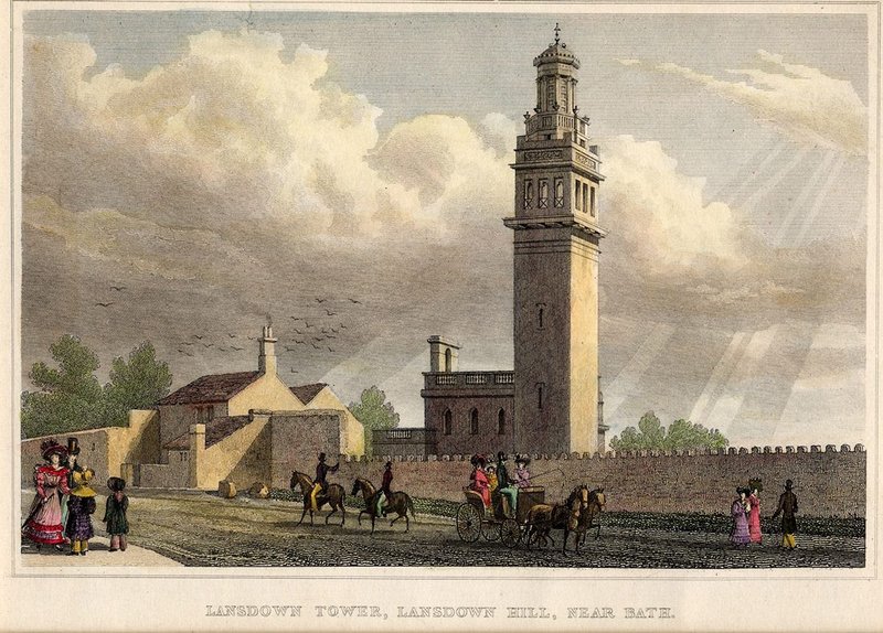 A 19th-century engraving showing the tower as it stood in its early days.