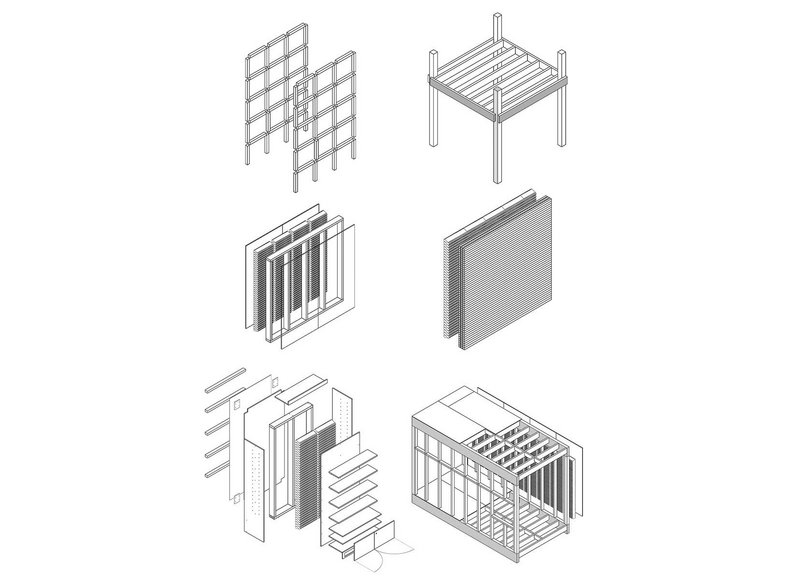 Additive timber fabrication and co-ordinated design variations.