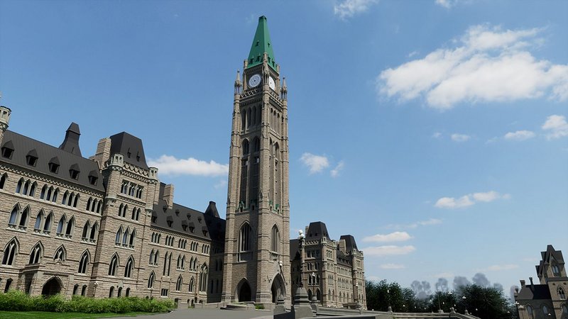 Digital twin of the Centre Block, Canadian Parliament building, Ottowa.